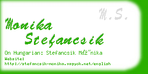 monika stefancsik business card